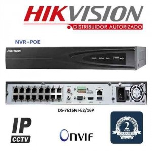 NVR HIKVISION 16 CHANNELS DS-7616NI-k2/16P